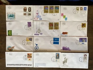 12 Israel FDC 1970 First Day Covers In Excellent Condition (set 1) - Picture 1 of 5
