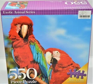 Crimson Macaws Exotic Animal Series 550 Piece Jigsaw Puzzle by Creative Edge - Picture 1 of 3