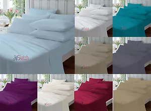 EXTRA TIEFE PASSFORMBLÄTTER 16"/40 CM PERKAL POLYBAUMWOLLE UND 100 % ÄGYPTISCHE BAUMWOLLE - Bild 1 von 10
