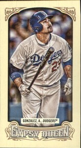 2014 Topps Gypsy Queen Mini Dodgers Baseball Card #122B Adrian Gonzalez/Batting