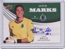 2010 Upper Deck MLS WPS Marks Autograph #HS Hope Solo 090/100 Auto - Flat S/H