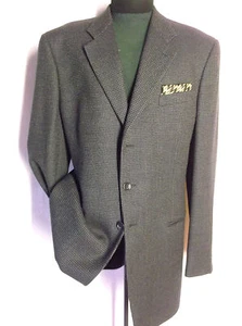 Armani Collezioni Blue and Taupe pattern Sport Jacket 3 Button Size 42 Long - Picture 1 of 9