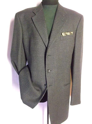   Chaqueta Deportiva Armani Collezioni Patrón Azul y Topo 3 Botones Talla 42 Larga  Foto 1 de 4