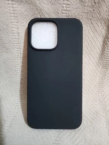 For iPhone 15 14 Pro Max Silicone Phone Case Cover New Black - Picture 1 of 3