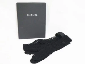 Chanel Fishnet Stockings Tights Black 2022 Deadstock Not Used Size L-XL - Picture 1 of 10