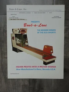 Bowl A Lane Arcade Machine Flyer Original Stan A Lane Brochure - Bild 1 von 3