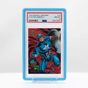Marvel 1994 Marvel Masterpieces Capitan America #19 PSA 8 - Foto 1 di 4