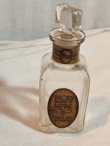 Single Luce's Perfume of Jamine 3.5 Inch High EmptyBottle Glass Lidded - Picture 1 of 9