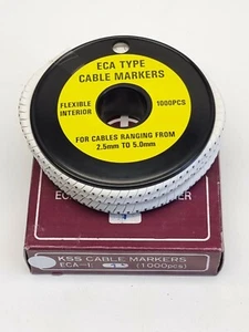 1000 x KSS ECA Type Cable Marker ECA-I ECA-1 Chevron Cut 12-18 AWG Number 1 - Picture 1 of 4
