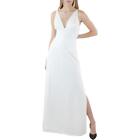 Aqua Womens Ivory Plunge Sleeveless Evening Dress Gown 0 BHFO 5896