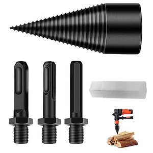 WZYTEU Fendeuse Bois Cône, Fendeur de Buche 32mm pour Perceuse Électrique, - Foto 1 di 3