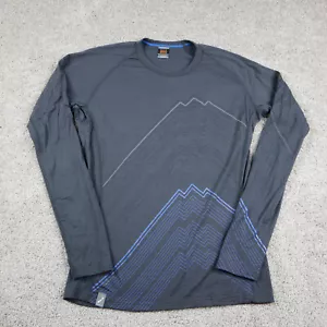Icebreaker Shirt Mens Medium Gray Base Layer Thermal Merino Wool Bodyfit 200 - Picture 1 of 9