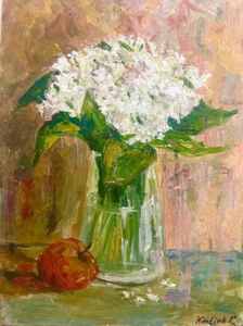 Painting by the Ukrainian artist "Lilies of the valley" acrylic, canvas - Picture 1 of 8
