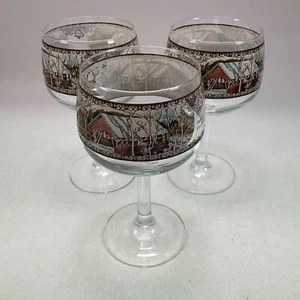 Johnson Brothers Friendly Village Glass 8 Oz Water Goblets - Set of 3 - Picture 1 of 3