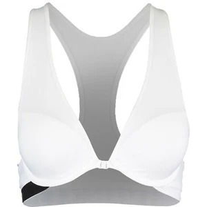 Calvin Klein Racerback Plunge Sports Bra White - Picture 1 of 2