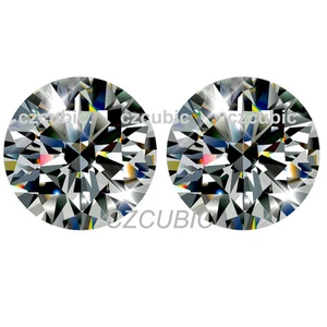 CUBICZIRCONIA SUPER QUALITY LOOSE WHITE ROUND STONE 7 STARS CLEAR CZ USA SHIPPER - Picture 1 of 5