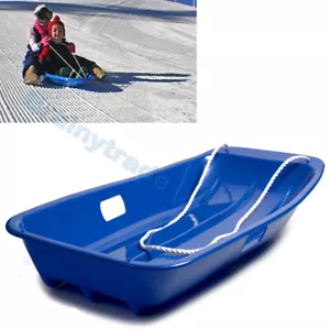 35" Winter Schneeschlitten in Bootsform Schneeschlitten für Kind Kind Erwachsene Outdoor Pull - Bild 1 von 12