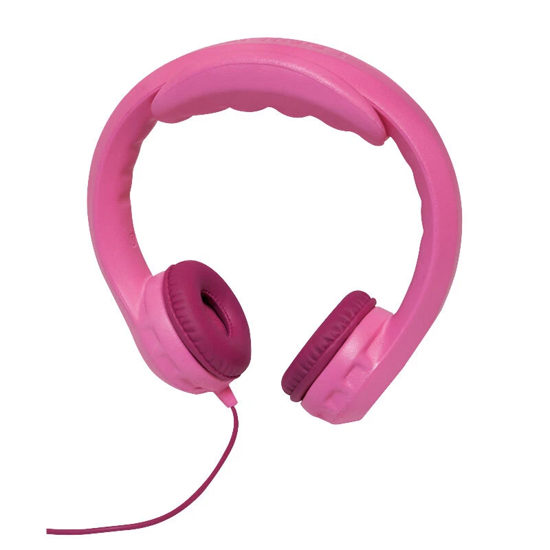LOGILINK Kinder-Kopfhörer Kids Kindersicher Ohrhörer gepolstert biegsam rosa Kabel 3,5mm
