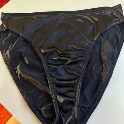 Vintage Warners BRIGHT SHINE Black Satin Panties 8 Large 1990’s - Image 1 of 4