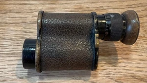 WW1 Era Military Monocular Brass & Leather Good Condition Working Fine - Picture 1 of 5