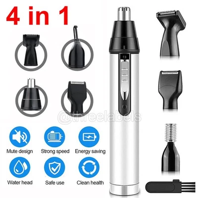 Men Electric Ear Beard Nose Hair Trimmer Eyebrow Mustache Remover Shaver Clipper - Image 1 of 4