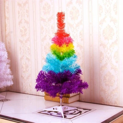 Cute Colorful Mini Christmas Tree Artificial 2ft Small Xmas Tree Tabletop Decor - Image 1 of 4