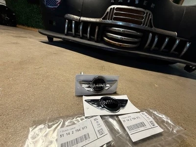 (2) Mini Cooper Wings Logo emblema delantero 51142754973 genuino - igual que concesionario Foto 1 de 4