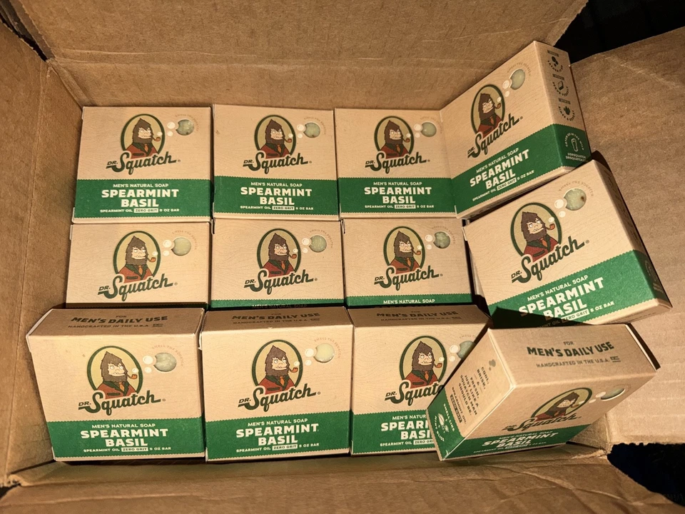 Lot of 12 Dr. Squatch Spearmint Basil Zero Grit 5 Oz FREE PRIORITY SHIPPING - Image 1 of 1