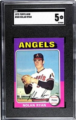 1975 Topps MINI NOLAN RYAN California Angels #500 SGC 5 EX Condition! - Image 1 of 2