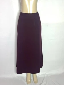 VALERIE STEVENS BURGUNDY A LINE FULLY LINED MAXI SKIRT SZ 16W - Picture 1 of 4