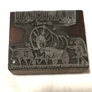 Ochsenwagen Buchdruck Druckblock Stempel Trail Bauernhof gebraucht - Bild 1 von 11