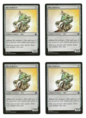 Myr Enforcer MTG Artifact Creature Cards Modern Masters 2015 4x Playset - Image 1 of 2
