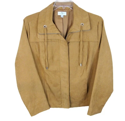 Studio Works Tan Full Zip Jacket Women's Large Spring Fall - NEW! - Image 1 of 4