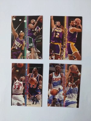 1995-96 NBA Fleer Double Double Full Set Of 12 Inserts Inc Shaq O'Neal - All NM - Image 1 of 4