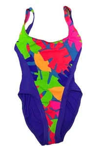 Vintage Catalina Einteiler Badeanzug Gr. 7/8 Lebendig Retro Resortwear Vibe Neon - Bild 1 von 8