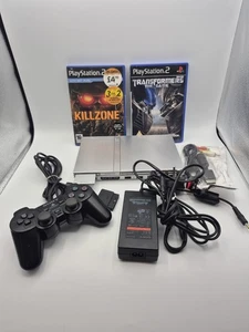 Sony PlayStation 2 Slim Silver SCPH-75003 Bundle Tested - Picture 1 of 15