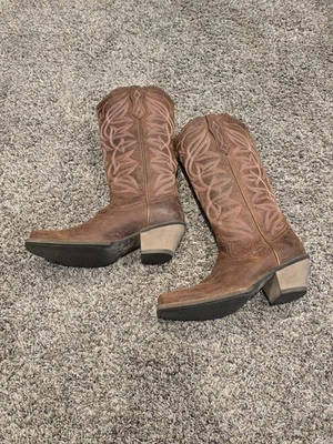 Ariat Women's Sheridan Western Brown Leather Cowboy Boots Size 7B Boho Festival  - Image 1 of 4