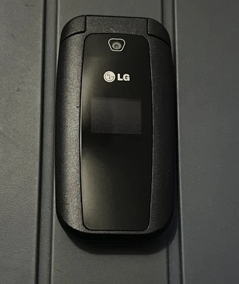 Teléfono LG 440G Clásico Retro Abatible Negro TracFone - Funciona (Coleccionista) Foto 1 de 4