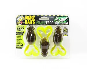 Chasebaits Flexi Frog 65 mm Floating Lure 3/Pack Green Pumpkin Chart (4815) - Picture 1 of 6