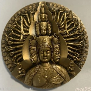 5,7 cm Sammeln Shenyang Münze Gedenkmedaillon Messing Durchmesser Kwan-Yin - Bild 1 von 2