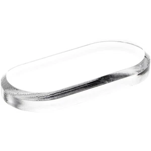 Plymor Clear Acrylic Oval Beveled Display Base, 4" W x 2" D x 0.5" H - Picture 1 of 1