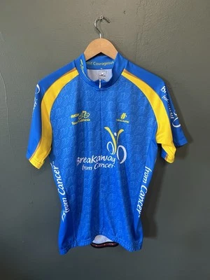 Camiseta deportiva de ciclismo Hincapie para hombre azul con cremallera completa talla XL Breakaway From Cancer Foto 1 de 3