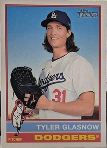 2025 Topps Heritage Baseball Tyler Glasnow #465 SP - Bild 1 von 2