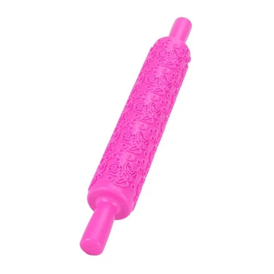 Fondant Rolling Pin Plastic Embossed Roller For Cookies Biscuits Pastry Cake ZZZ - Image 1 of 4