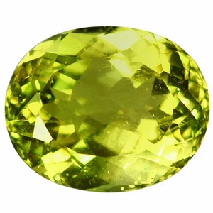 6.42Ct Eye-catching Oval 12.2X10.5 MM Greenish Yellow Madagascar Natural Apatite - Picture 1 of 5