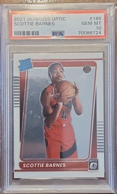 2021 Donruss Optic #186 Scottie Barnes RC PSA 10 - Image 1 of 3