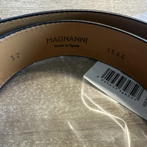 Neu mit Etikett Magnanni Rocas Ledergürtel - 1544 - braunes Wildleder - Größe 32 - Bild 1 von 3