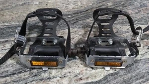 Wellgo LU-948 Pedals With MT-4s Cage Clip & Straps - Picture 1 of 7