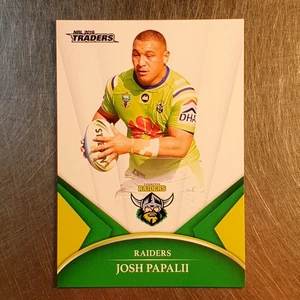 2016 NRL Traders Base Card #016 Josh Papalii Canberra Raiders - Picture 1 of 2