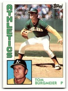 1984 Topps #33 Tom Burgmeier    Oakland Athletics Baseball Cards NM ID:53417
